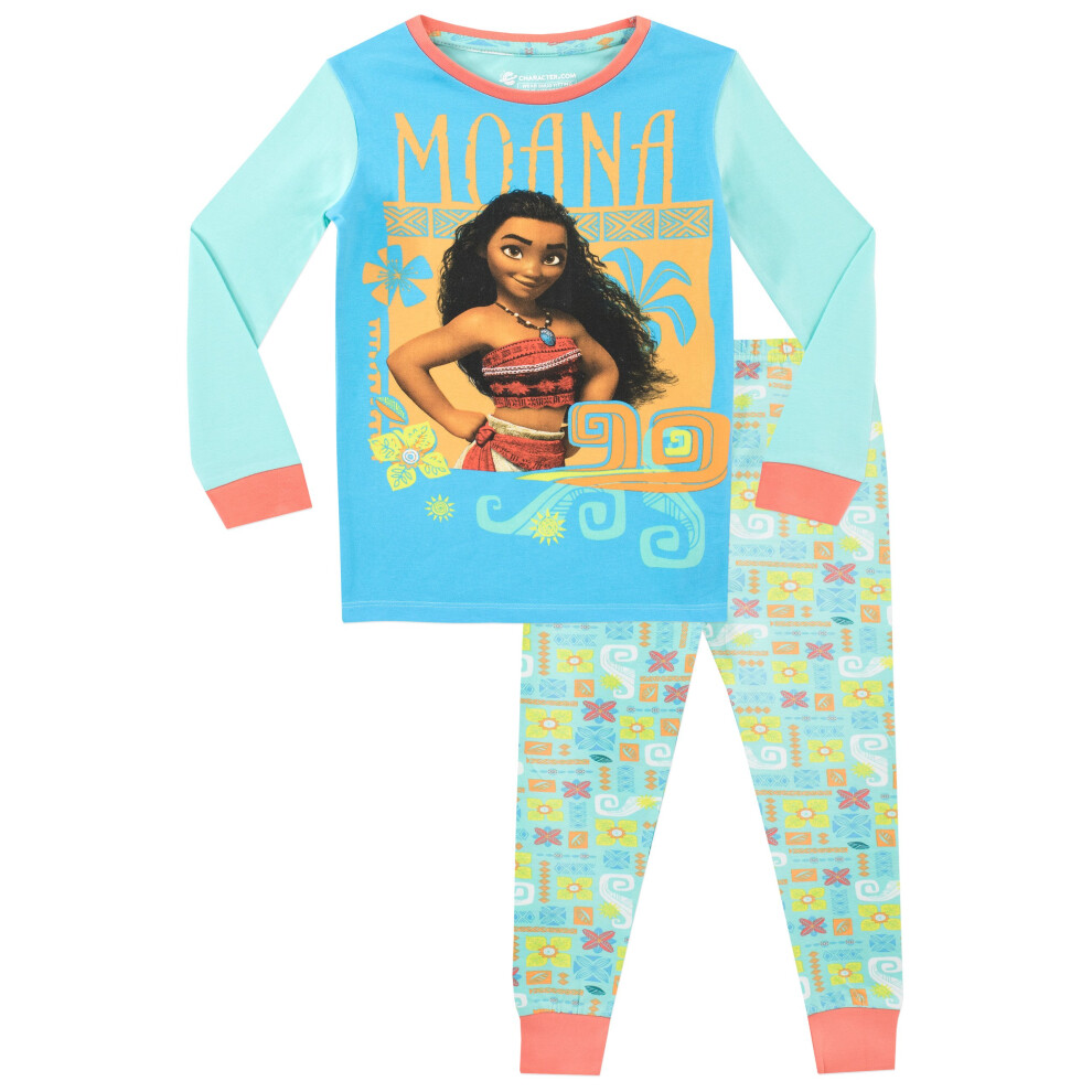 Disney Girls' Moana Pajamas Size 4 Multicolored