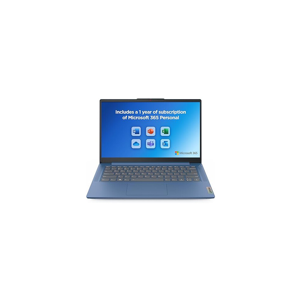 Lenovo IdeaPad Slim 3 | 14 inch Full HD Laptop | Intel N100 | 4GB RAM | 128GB SSD | Windows 11 Home in S mode | Microsoft 365 Personal | Abyss Blue