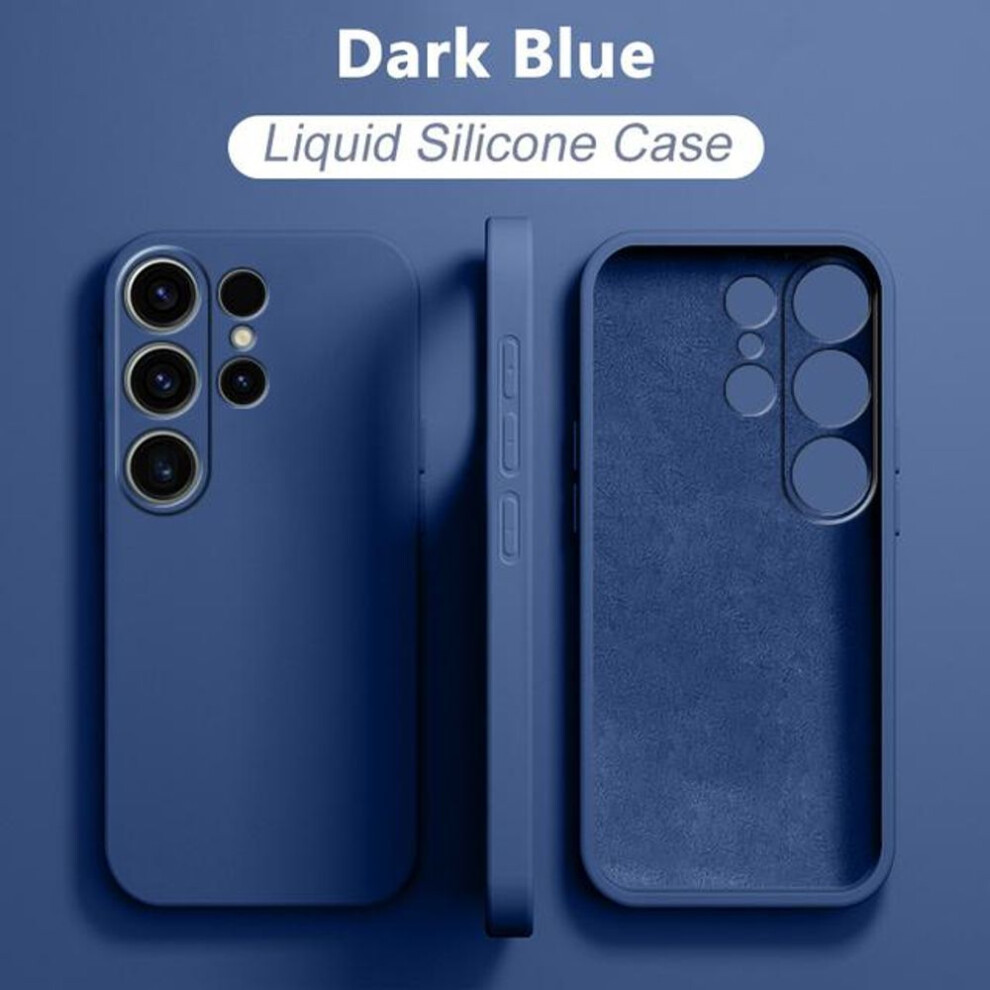 (blue, Samsung S24 Ultra) Liquid Silicone Case For Samsung Galaxy S20 S21 S22 S23 Fe S24 Ultra Plus Note 10 20 Ultra S10 A54 Full Body Camera Protect Case Square Cover Silicon