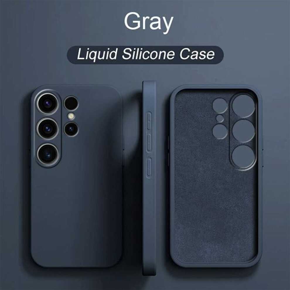 (grey, Samsung S23 FE) Liquid Silicone Case For Samsung Galaxy S20 S21 S22 S23 Fe S24 Ultra Plus Note 10 20 Ultra S10 A54 Full Body Camera Protect Case Square Cover Silicon