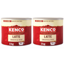 Kenco Latte Instant Coffee Tin 1kg, Smooth & Silky (Pack of 2)