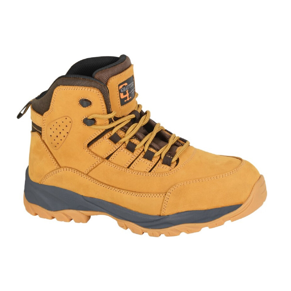 (Uk Size 10, Honey Nubuck) Grafters M331 Men's Comfort Nubuck Leather Steel Toe Cap Hiker Style Safety Boot 5050703659529