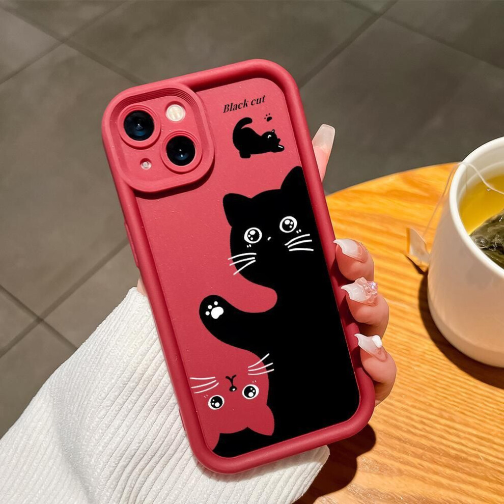 (dark red, OPPO Reno6 Pro+ 5G/Reno6 Pro 5G) Soft Silicone Phone Casing Full Cover Camera Shockproof Protection Case for iPhone Huawei Honor Samsung Xiaomi Redmi OPPO Realme Vivo Infinix Tecno