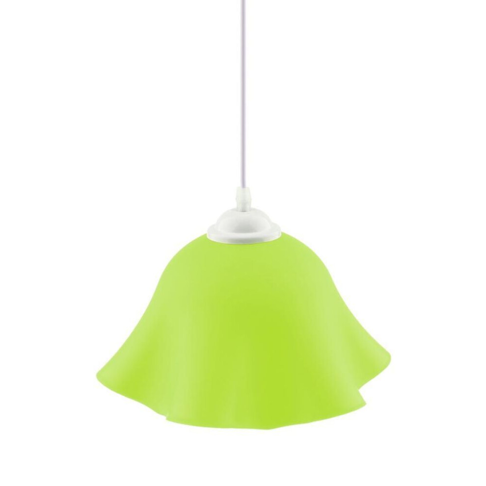 (green) Modern Flower Shaped Ceiling Pendant Light Lamp Shade Chandelier Red