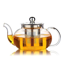 Hiware Glass Teapot avec infuseur en acier inoxydable et couvercle Borosilicate Glass Tovetop Flooming Flooming & Loose Leaf Teapots 27 oz