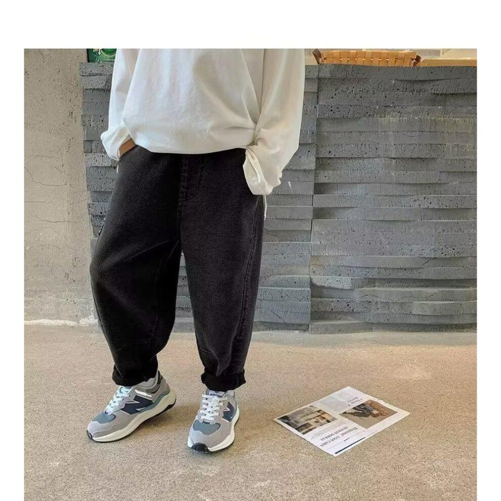 (black, 160 cm) Boys' Trendy Jeans For Spring & Autumn 2024 - Cool Children's Trousers