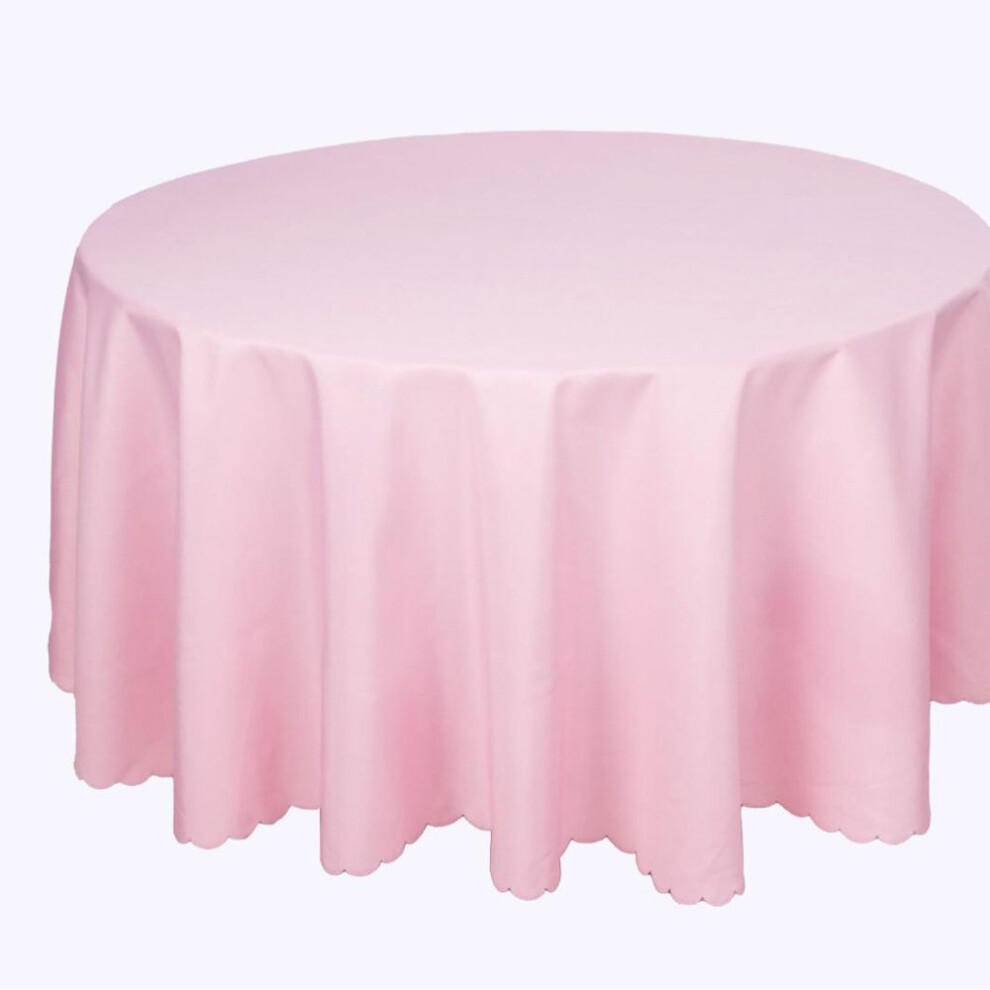 (pink, 300cm/1.3kg) "large Solid Color Polyester Lace Tablecloth For Hotel And Restaurant Banquets