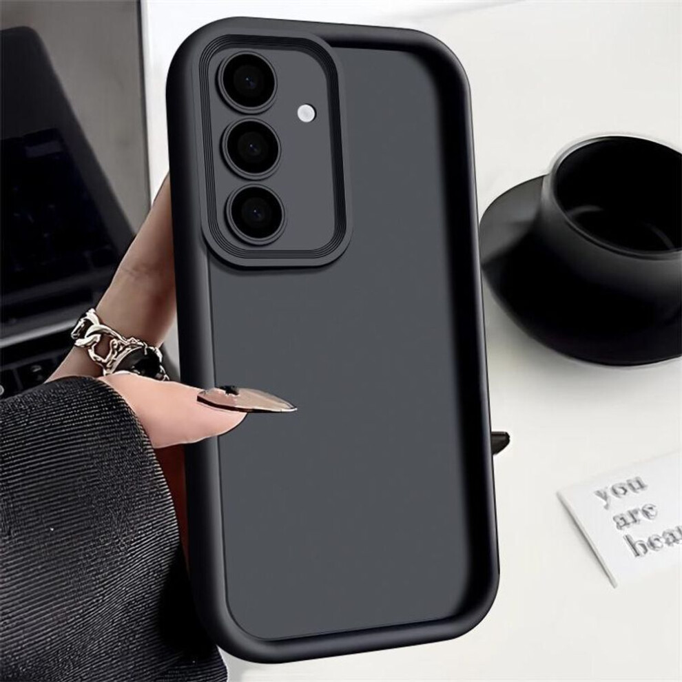 (black, Samsung S25 Ultra) Soft TPU Candy Color Samsung Phone Case - S25 to A14 5G