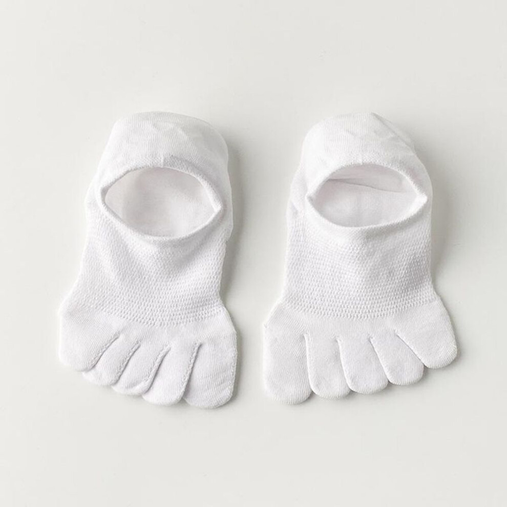 (white, One  size) Cotton Toe Socks for Women Summer Soft Breathable Invisible Socks Thin Boat Socks