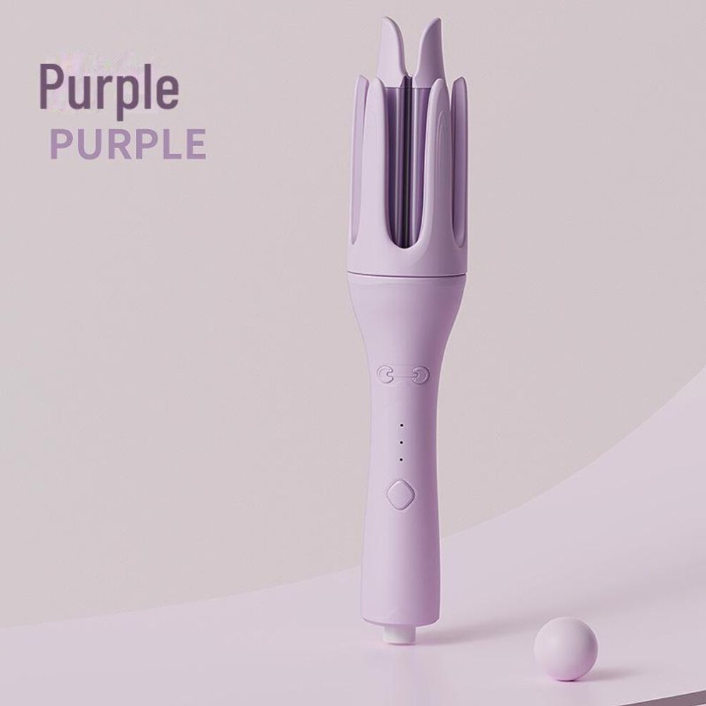 (purple) 32mm Automatic Negative Ion Ceramic Curling Iron for Big Waves and Water Ripple Styles