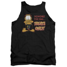 Trevco Sportswear GAR297-TK-2 Garfield Treats Only Adult Tank Top, Black - Medium