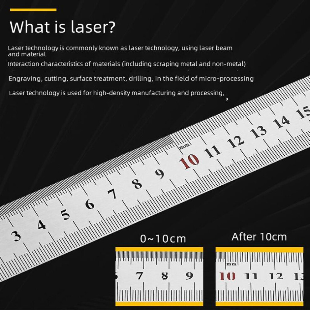 (Double-sided steel ruler, 30cm) "stainless Steel Ruler Set: Durable 20/30/40cm Metric Rulers