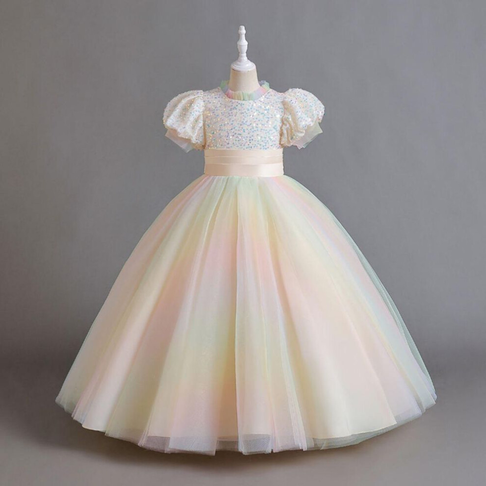 (champagne, 120 cm) "New Style Fairy Tutu Dress: Western Gauze Skirt for Girls