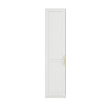 Austen White 1 Door Wardrobe - Classic Shaker Style with Brass Handles