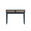Bordeaux Blue Dressing Table - Rattan Front, Gold Handles, 2 Drawers 1
