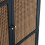 Bordeaux Blue 2-Door Wardrobe - Rattan Front, Gold Handle, 2 Pcs 4