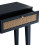 Bordeaux Blue Dressing Table - Rattan Front, Gold Handles, 2 Drawers 3