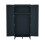 Bordeaux Blue 2-Door Wardrobe - Rattan Front, Gold Handle, 2 Pcs 3