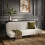 Burlington Ivory Boucle Sofa Bed - Modern Style, Matte Black Finish 6
