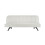 Burlington Ivory Boucle Sofa Bed - Modern Style, Matte Black Finish 1