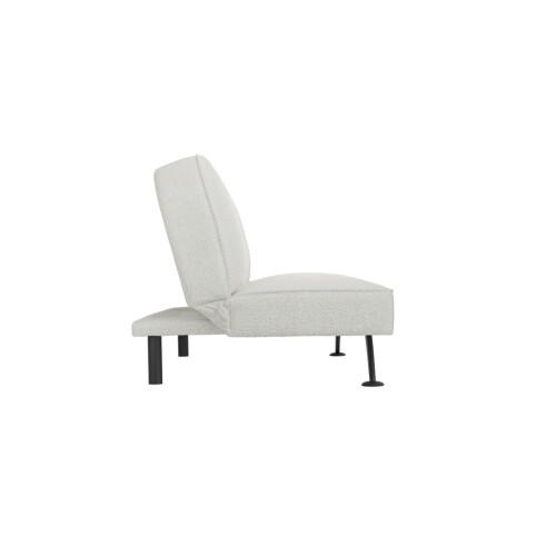 Burlington Ivory Boucle Sofa Bed - Modern Style, Matte Black Finish 2