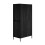 Hoxton Black 2-Door Wardrobe - Matte Frame, Wood Effect Finish, 2 Pcs 2