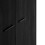 Hoxton Black 2-Door Wardrobe - Matte Frame, Wood Effect Finish, 2 Pcs 4