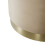 Lara Beige Velvet Pouffe - Large Multiuse Design, Brushed Gold Base 2