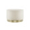 Lara Cream Velvet Pouffe - Large Multiuse Design, Brushed Gold Base 1