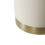 Lara Cream Velvet Pouffe - Small Multiuse Design, Brushed Gold Base 2