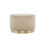 Lara Beige Velvet Pouffe - Large Multiuse Design, Brushed Gold Base 1