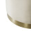 Lara Cream Velvet Pouffe - Large Multiuse Design, Brushed Gold Base 2