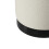 Lara Ivory Boucle Pouffe - Small Multiuse Design, Matte Black Base 2