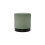 Lara Sage Velvet Pouffe - Small Multiuse Design, Matte Black Base 1