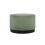 Lara Sage Velvet Pouffe - Large Multiuse Design, Matte Black Base 1