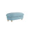 Plumpton Footstool, Duck Egg Blue Chenille with Brown Wooden Legs 2