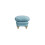 Plumpton Footstool, Duck Egg Blue Chenille with Brown Wooden Legs 3