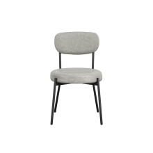 Smith Dining Chairs, Graphite PU Padded Seat with Metal Legs(Set of 2)