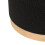 Lara Black Boucle Pouffe - Large Multiuse Design, Blonde Oak Base 2