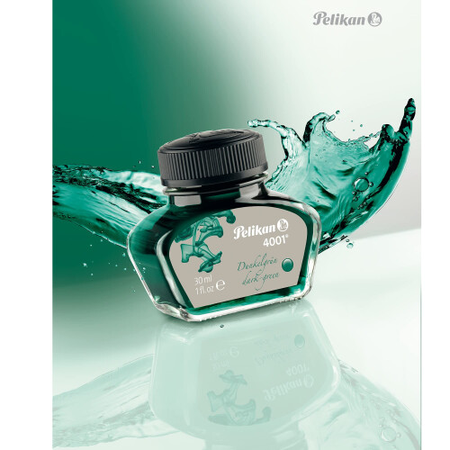Pelikan 4001 Μποτίλια Μελάνι για Πένες, Σκούρο Πράσινο, 30ml, 1 Τεμάχιο (300056) 1