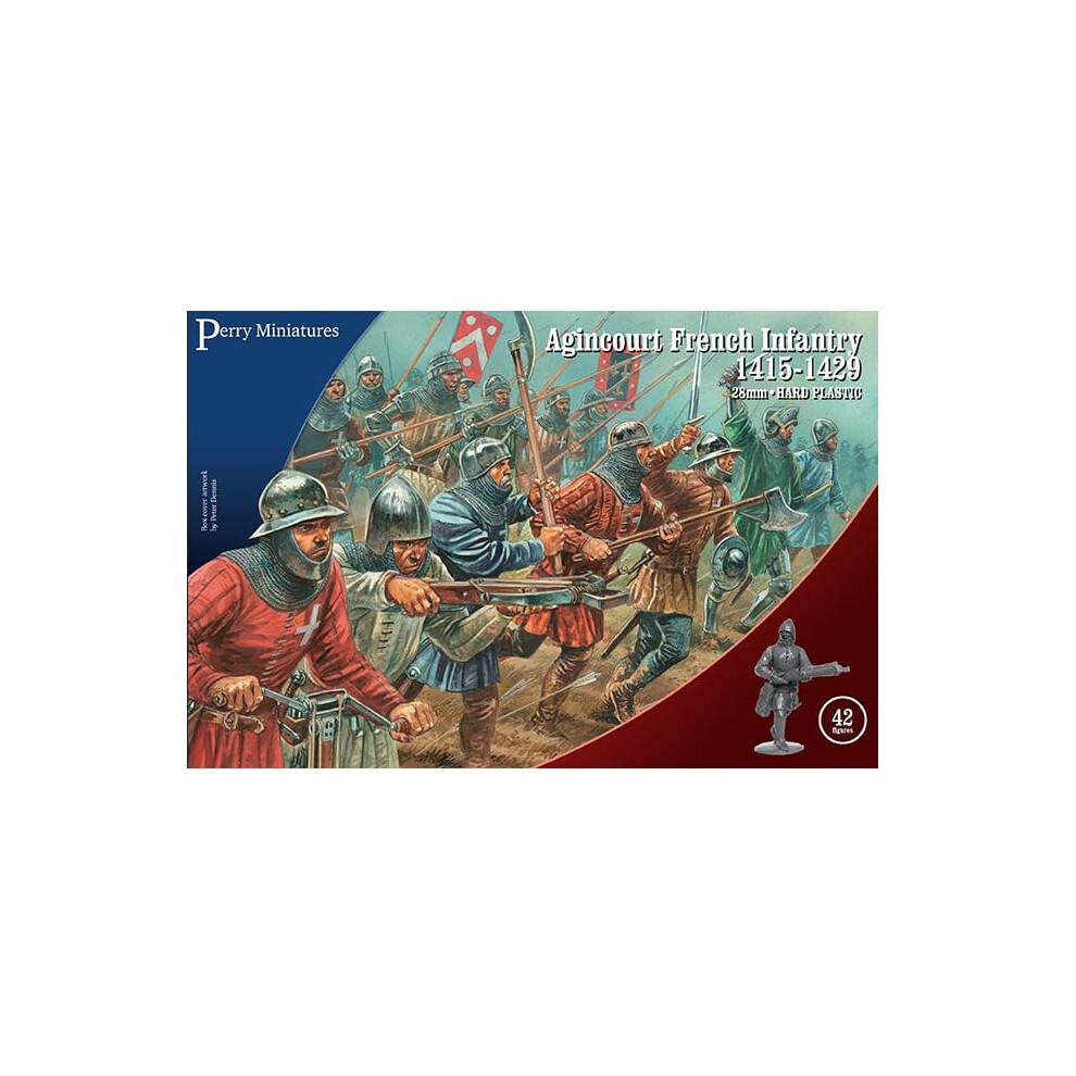 Perry Miniatures - Coffret Ao 50 Infanterie Fran Aise D'agincourt 1415-29, Figurines De Soldats En Plastique De 28 Mm-image