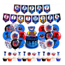 Poppy huggy wuggy baby shower Balloon bow -Happy Birthday