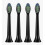 4 cabeças de escova de dentes pretas compatíveis com a Philips-Sonicare 1