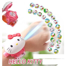 Relógio Hello Kitty com função de projetor 24pcs Slideshow Prenda de Natal