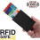 Pop-Up Card Holder - Protecteur de compartiment en aluminium (RFID secure) Couleur bleue 1