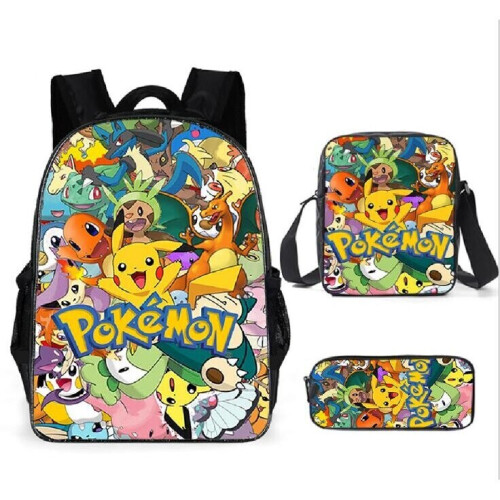 Pokémon Pokemon Pikachu Σακίδιο πλάτης + τσάντα με λουράκι ώμου + μολυβοθήκη