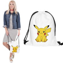 Bester Handel Pokemon Pikachu Gympapåse Ryggsäckar Gymnastikpåse Axelrämmar