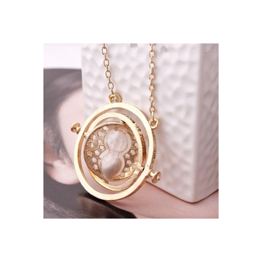 Harry Potter Time Turner Halsband Hermiones  Vit Sand goldplated