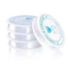 2pcs Fio Elástico Não Tingido para Fabricação de Jóias 0.6mm 0.8mm 1.0mm