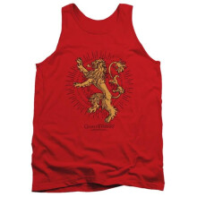 Trevco Sportswear GOT202-TK-4 Game of Thrones Lannister Burst Sigil Adult Tank Top, Red - Extra Large